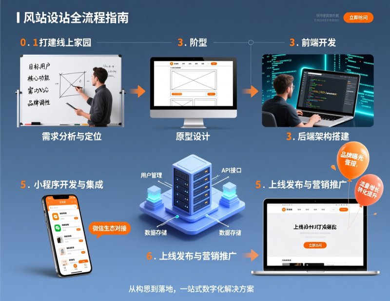 网站建设全流程指南：从0到1搭建你的线上家园